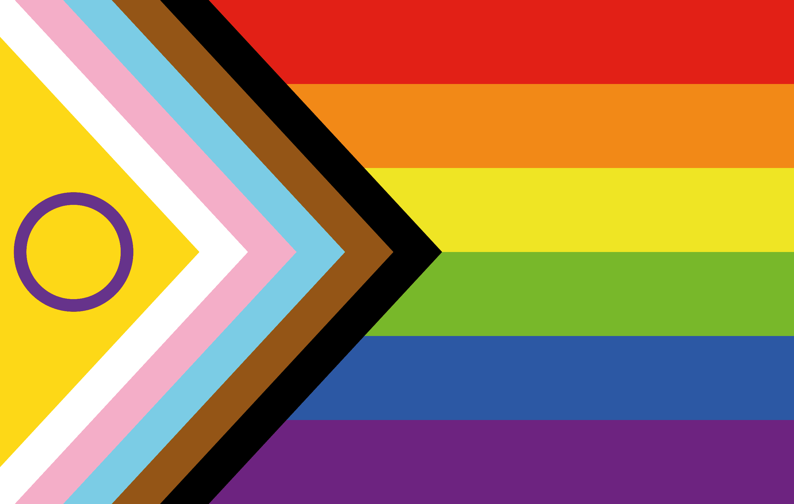 Bandeira Progress Pride inclusiva intersexo
